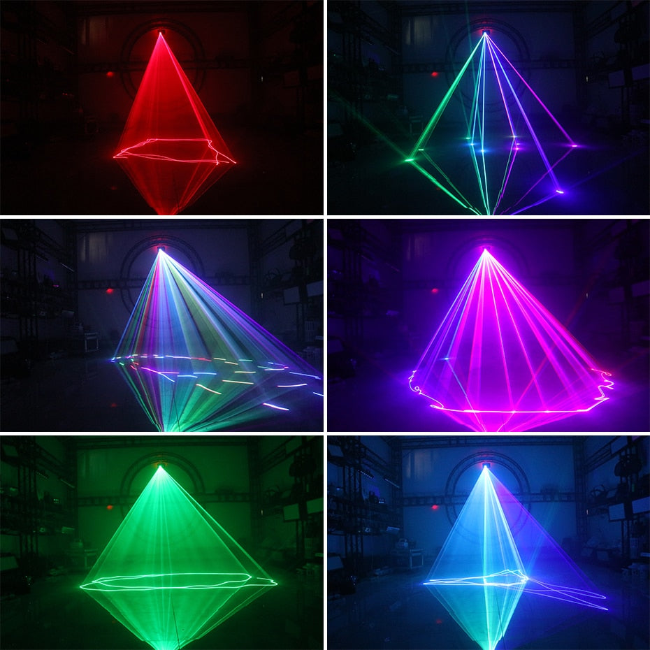 RGB Laser Beam Line Scanner Projector DJ Disco Stage Lighting Effect Dance Party